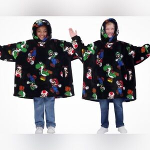 Kids Super Mario Hooded Blanket